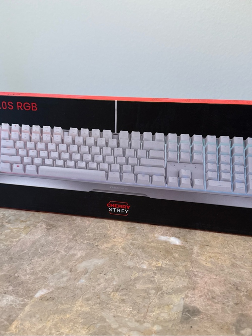 Cherry XTRFY MX 3.0S RGB Full-Size Mechanical Gaming Keyboard, White, Brand New!